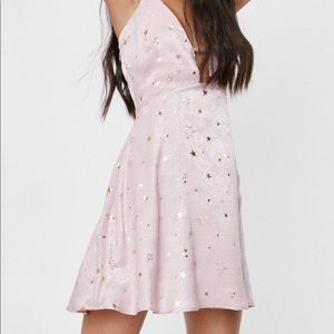 Star Crossed Lovers Satin Mini Dress